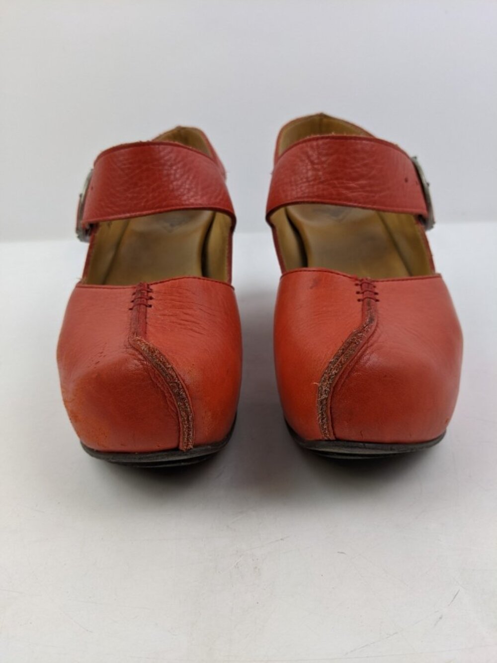 John Fluevog Prepare Leader leather platform Mary Jane heel womens size 7